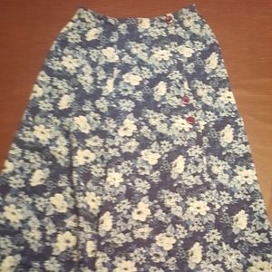 Express Size 1/2 Blue Floral Skirt